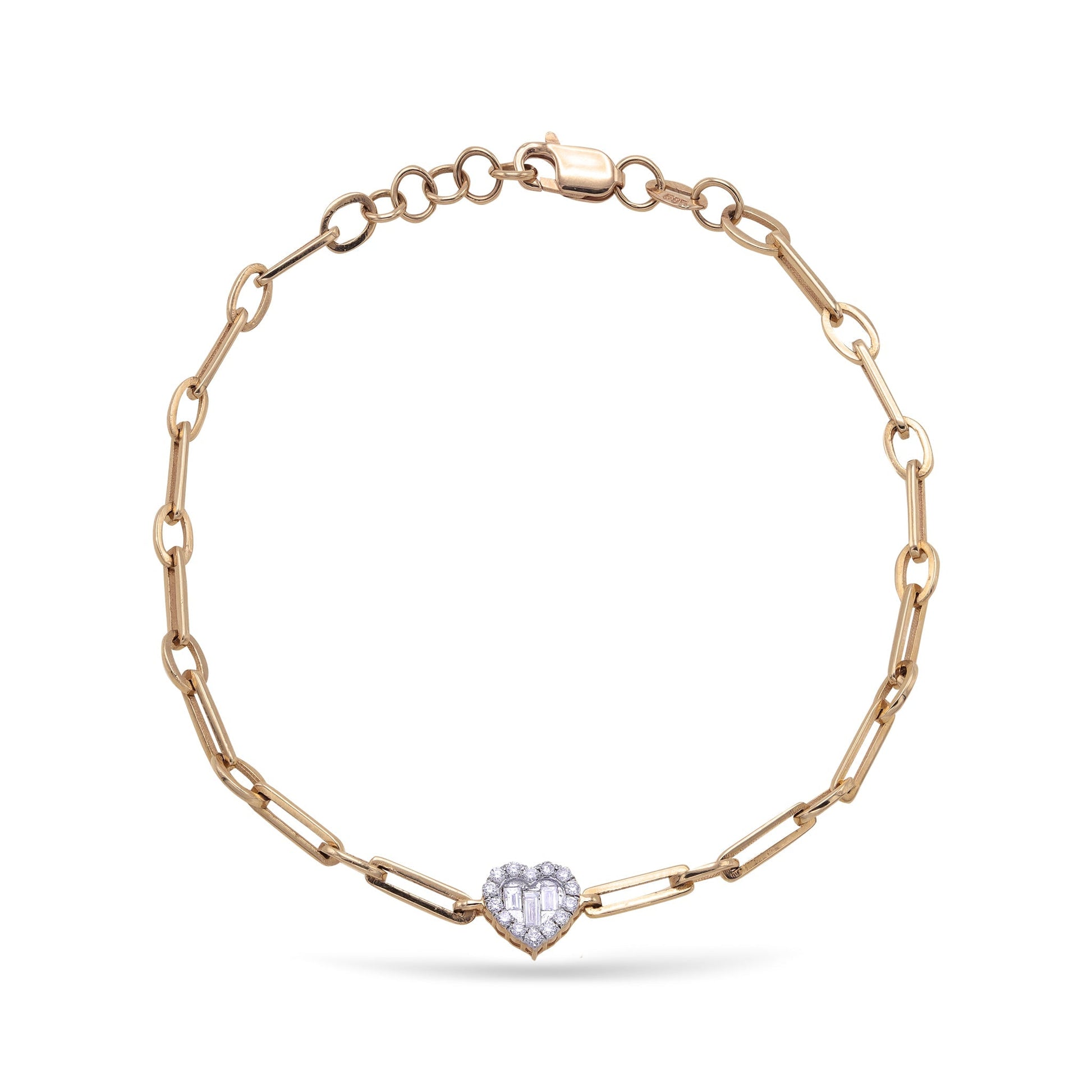Jewelry Hearts | Diamond Bracelet | 0.20 Cts. | 14K Gold - Yellow / 18 cm / 0.2 Diamonds - bracelet Zengoda Shop