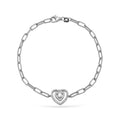 Jewelry Hearts | Diamond Bracelet | 0.39 Cts. | 18K Gold - White / 18 cm / Diamonds - bracelet Zengoda Shop