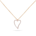 Jewelry Hearts | Diamond Pendant | 0.18 Cts. | 18K Gold - Rose / 40 - 42 Cm / Diamonds - necklace Zengoda Shop