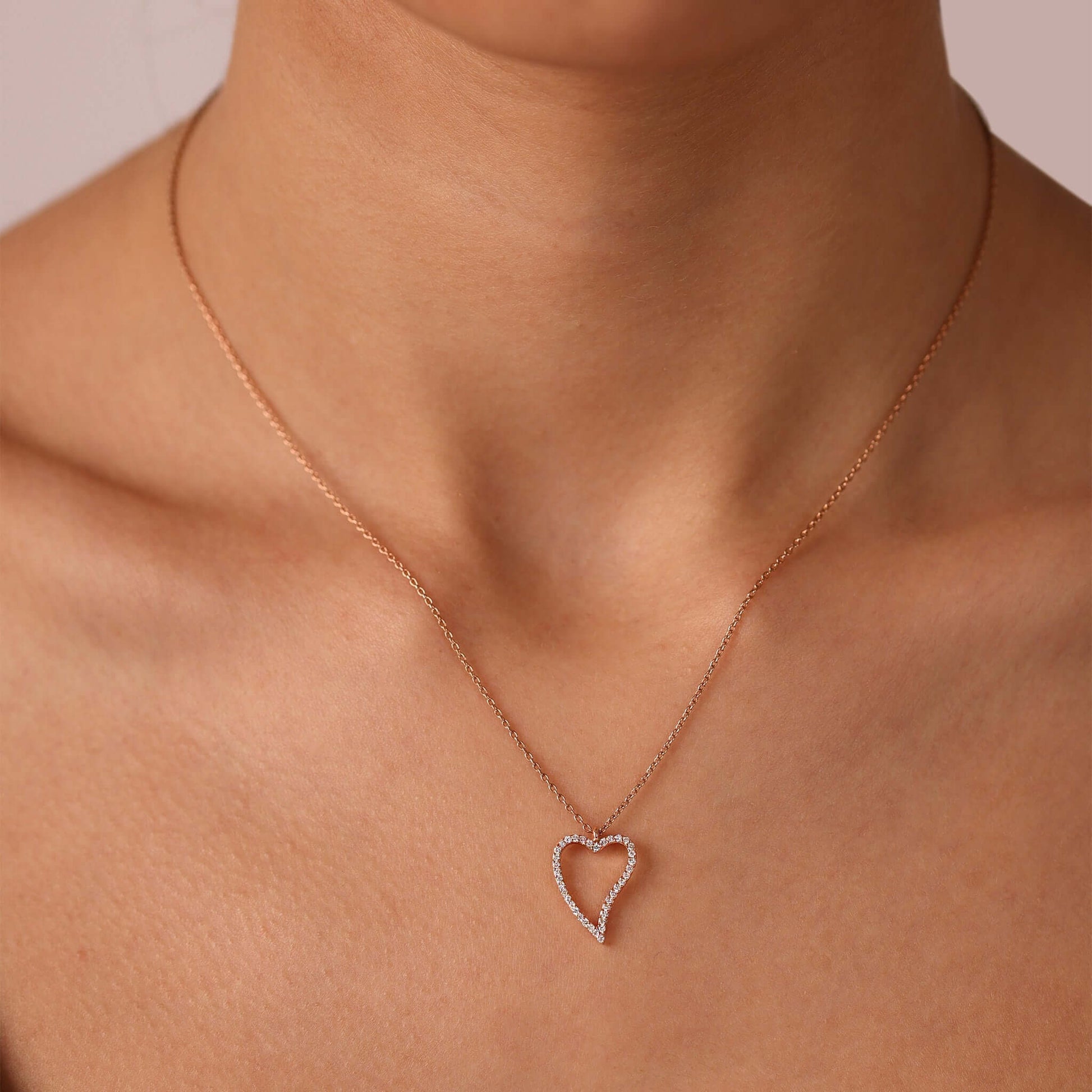 Jewelry Hearts | Diamond Pendant | 0.18 Cts. | 18K Gold - necklace Zengoda Shop online from Artisan Brands