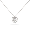 Jewelry Hearts | Diamond Pendant | 0.39 Cts. | 18K Gold - White / 40 - 42 Cm / Diamonds - necklace Zengoda Shop