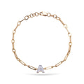 Jewelry Initials | Diamond Bracelet | 14K Gold - Yellow / 18 Cm: 0.05 Cts. | Round Cut / A - bracelet Zengoda