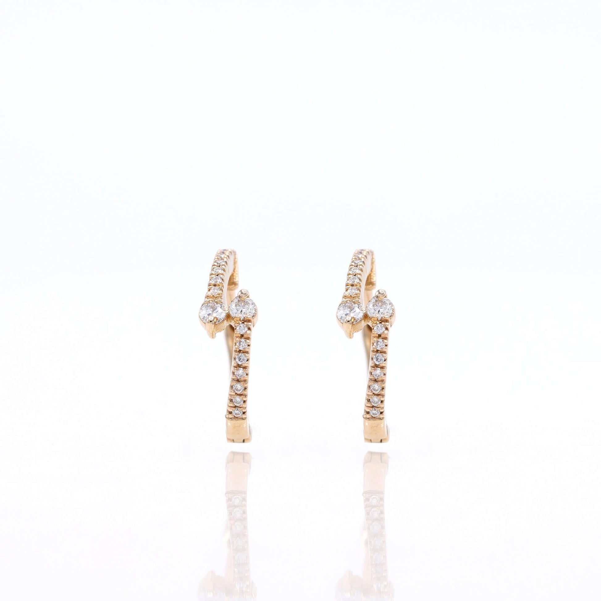 Jewelry Kisses | Diamond Earrings | 0.21 Cts. | 14K Gold - earring Zengoda Shop online from Artisan Brands