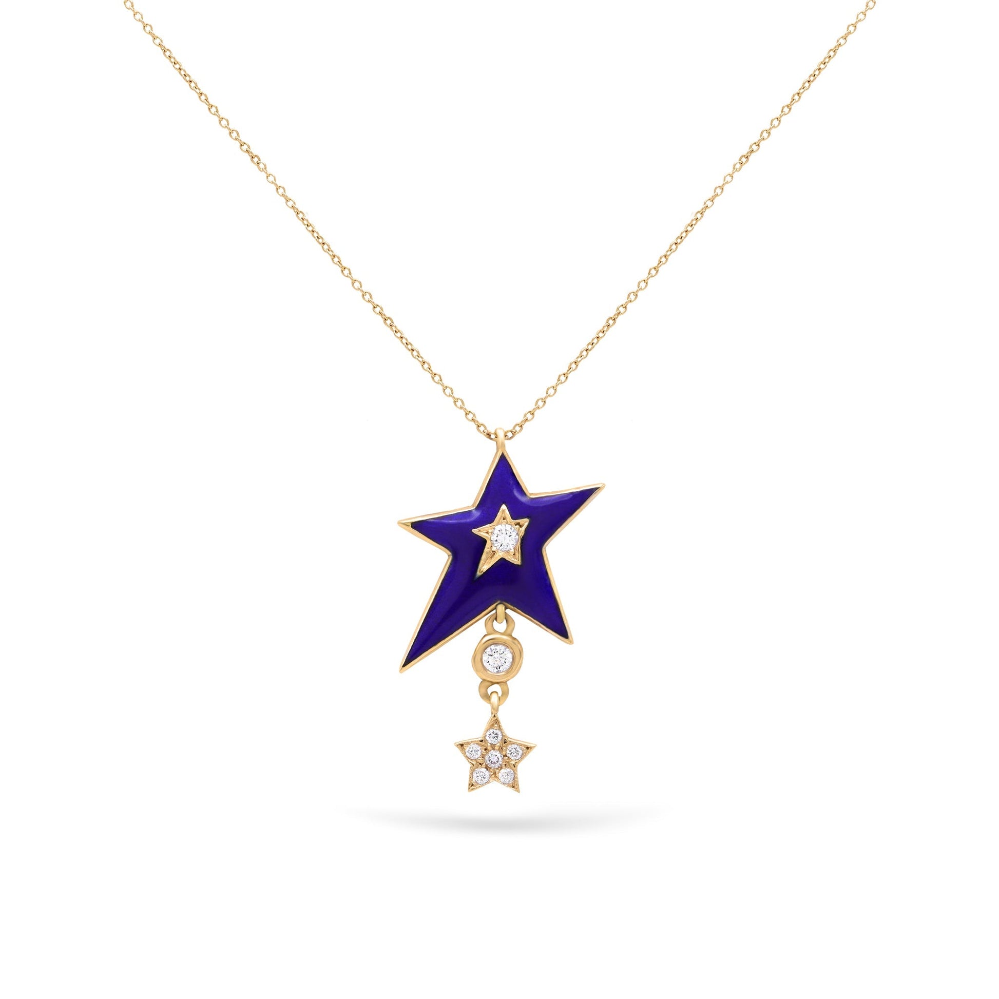 Jewelry The Lucky Stars | Diamond Pendant | 0.09 Cts. | 18K Gold - Yellow / 40 - 42 Cm / Diamonds - necklace