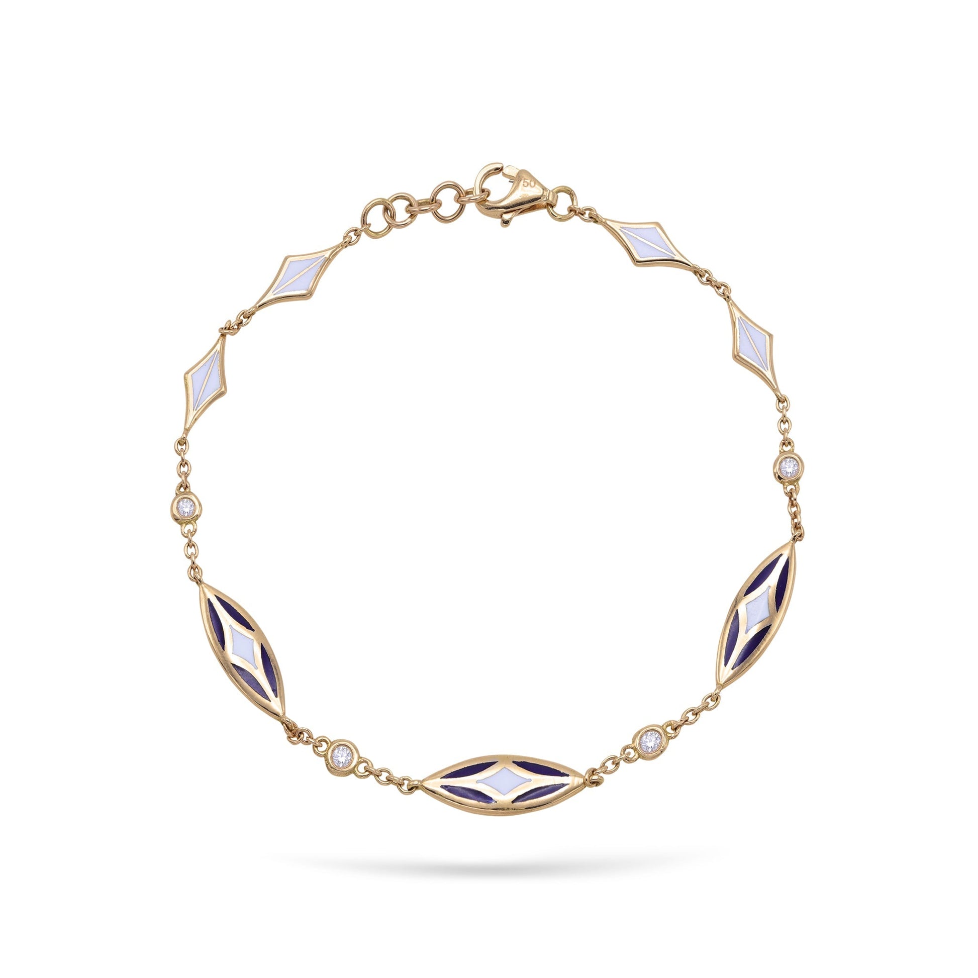 Jewelry Marlene | Diamond Bracelet | 0.11 Cts. | 18K Gold - Yellow / 18 cm / Diamonds - bracelet Zengoda Shop