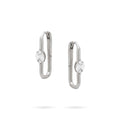 Jewelry Marquise Hoops | Medium Diamond Earrings | 0.41 Cts. | 14K Gold - White / earring Zengoda Shop online