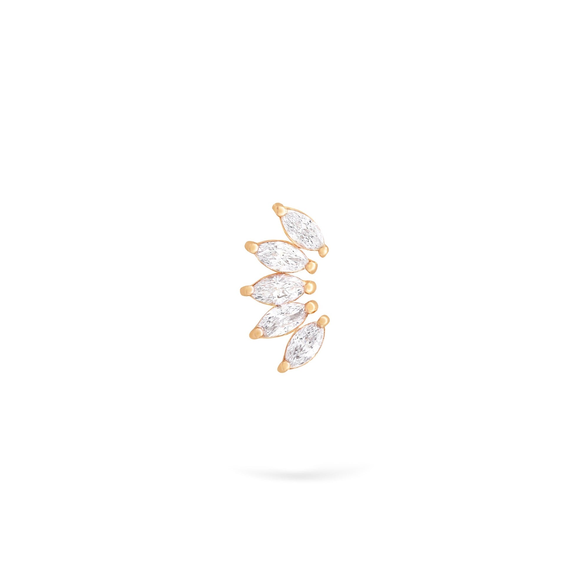 Jewelry Marquise Studs | Diamond Earrings | 14K Gold - Yellow / Single: 0.11 Cts. | Cut - earrings Zengoda Shop