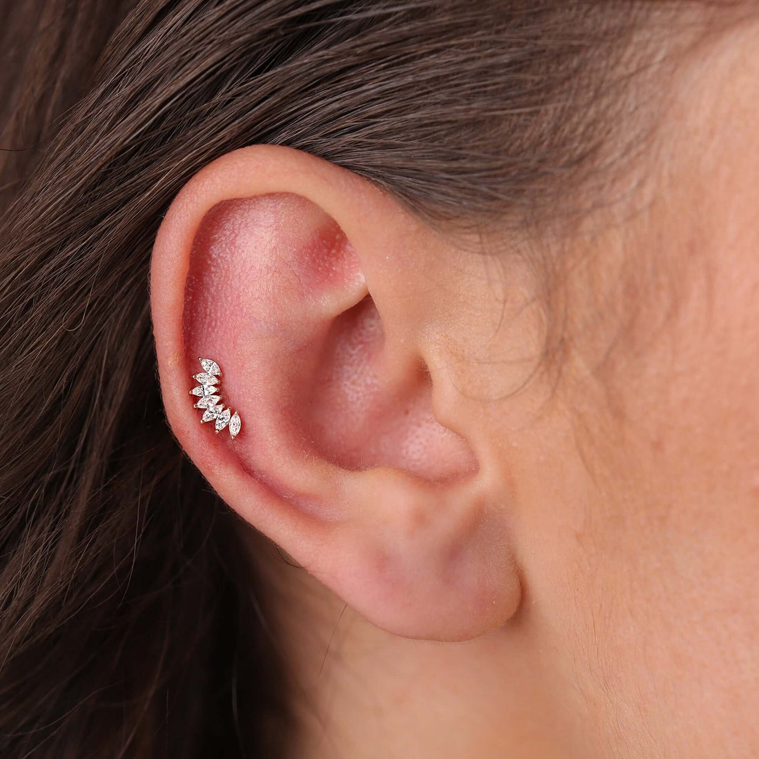 Jewelry Marquise Studs | Diamond Earrings | 14K Gold - Rose / Single: 0.18 Cts. | Cut - earring Zengoda Shop