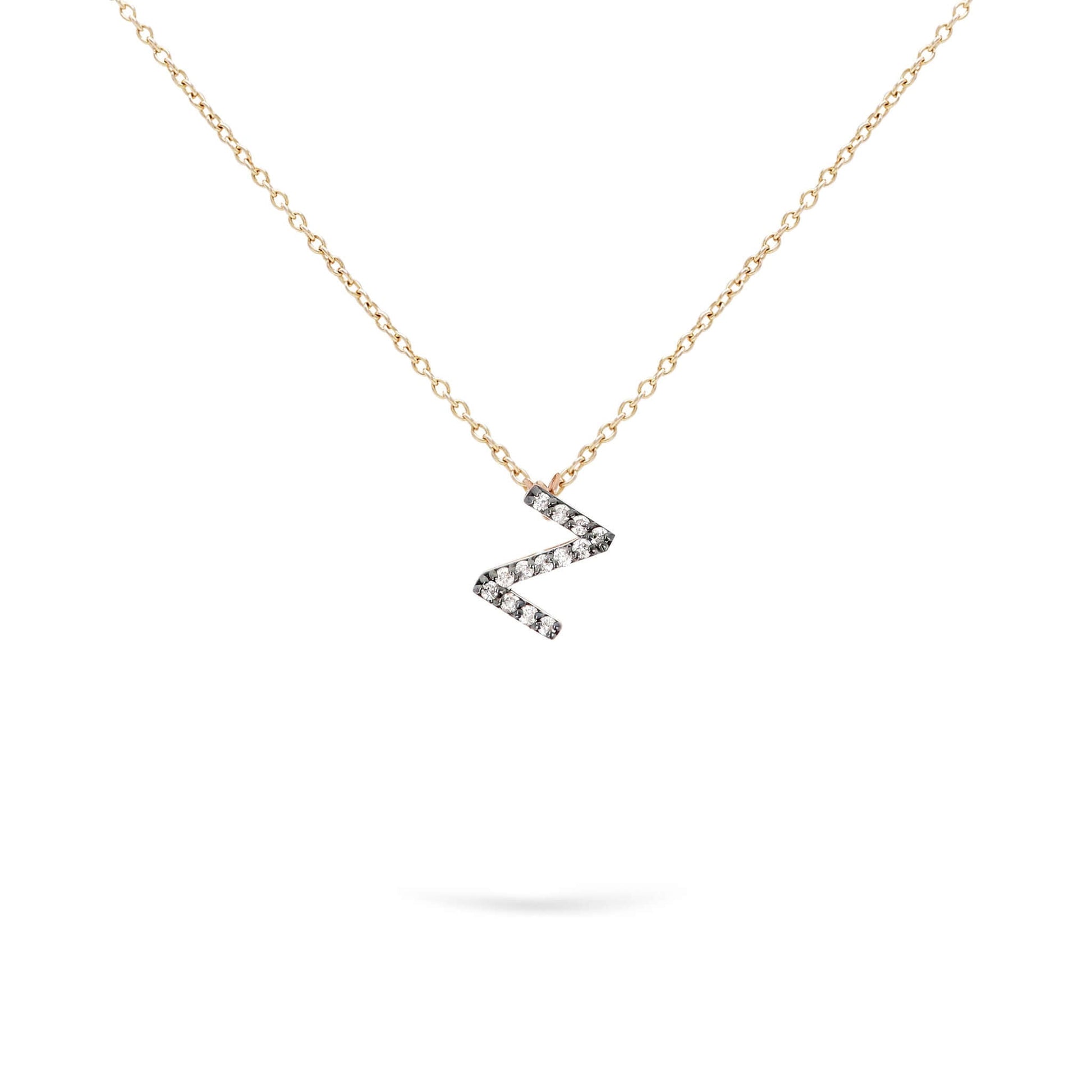 Gilda Jewelry Mini | Diamond Pendant | 0.03 Cts. | 14K Gold - Rose / 40 - 42 Cm / Z: 0.05 - necklace Zengoda Shop
