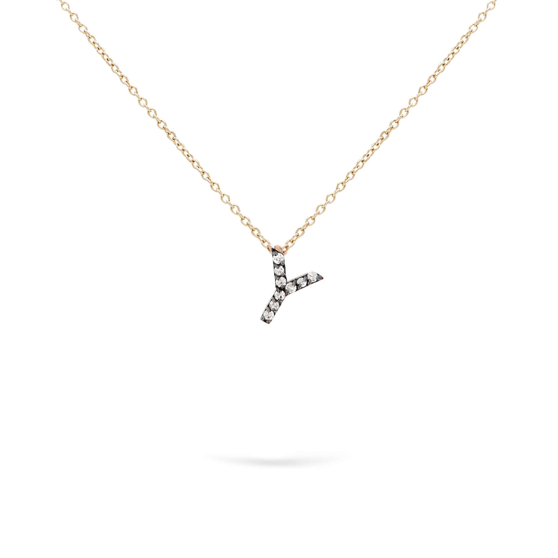 Gilda Jewelry Mini | Diamond Pendant | 0.03 Cts. | 14K Gold - Rose / 40 - 42 Cm / Y: - necklace Zengoda Shop online