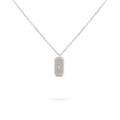 Jewelry Mini Gold Bar Initials | Diamond Pendant | 0.01 Cts. | 14K - White / 40 - 42 Cm / D - necklace Zengoda