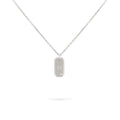 Jewelry Mini Gold Bar Initials | Diamond Pendant | 0.01 Cts. | 14K - White / 40 - 42 Cm / B - necklace Zengoda