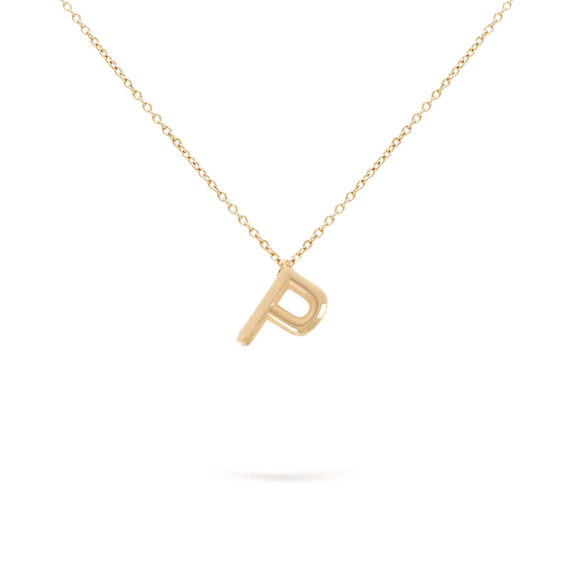 Jewelry Mini Initials | Gold Pendant | 14K Rose - 40 - 42 Cm / P - Diamond necklace Zengoda Shop online from