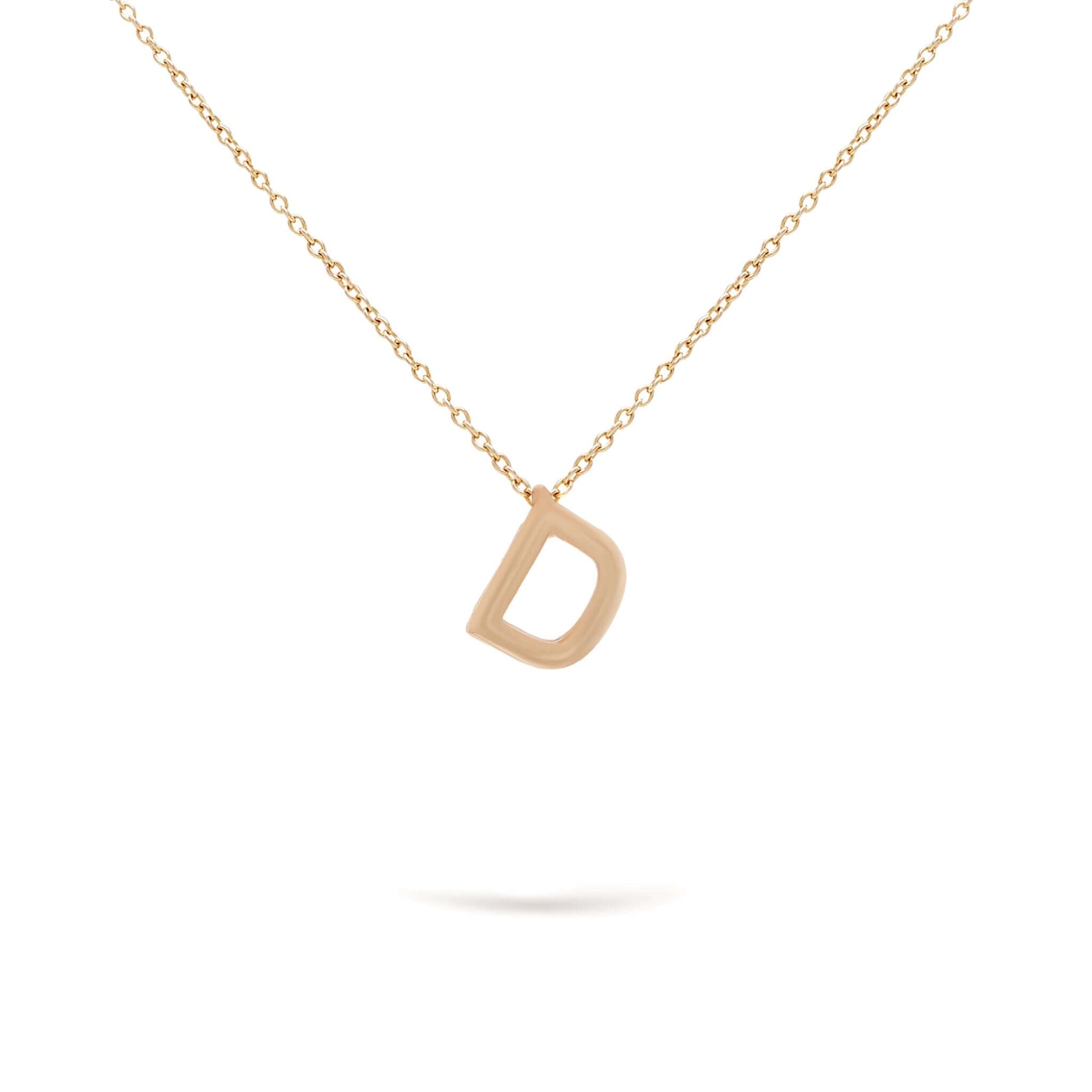 Jewelry Mini Initials | Gold Pendant | 14K Rose - 40 - 42 Cm / D - Diamond necklace Zengoda Shop online from