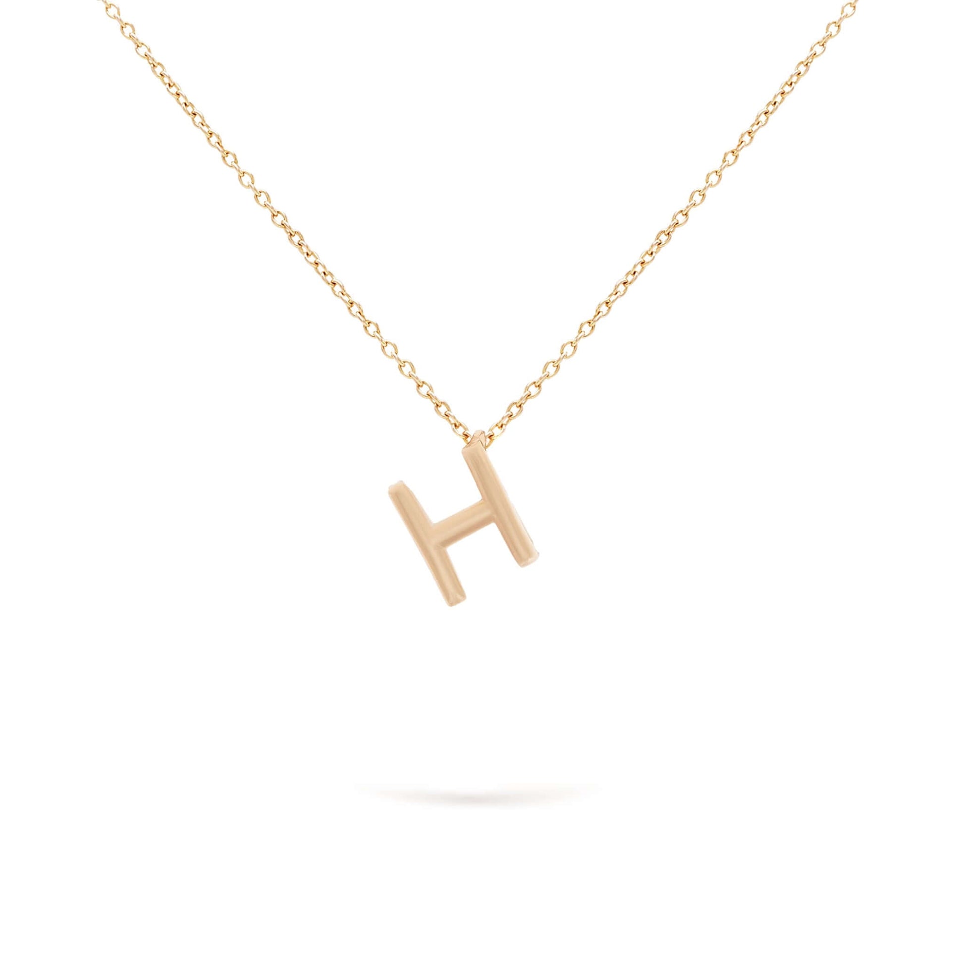 Jewelry Mini Initials | Gold Pendant | 14K Rose - 40 - 42 Cm / H - Diamond necklace Zengoda Shop online from