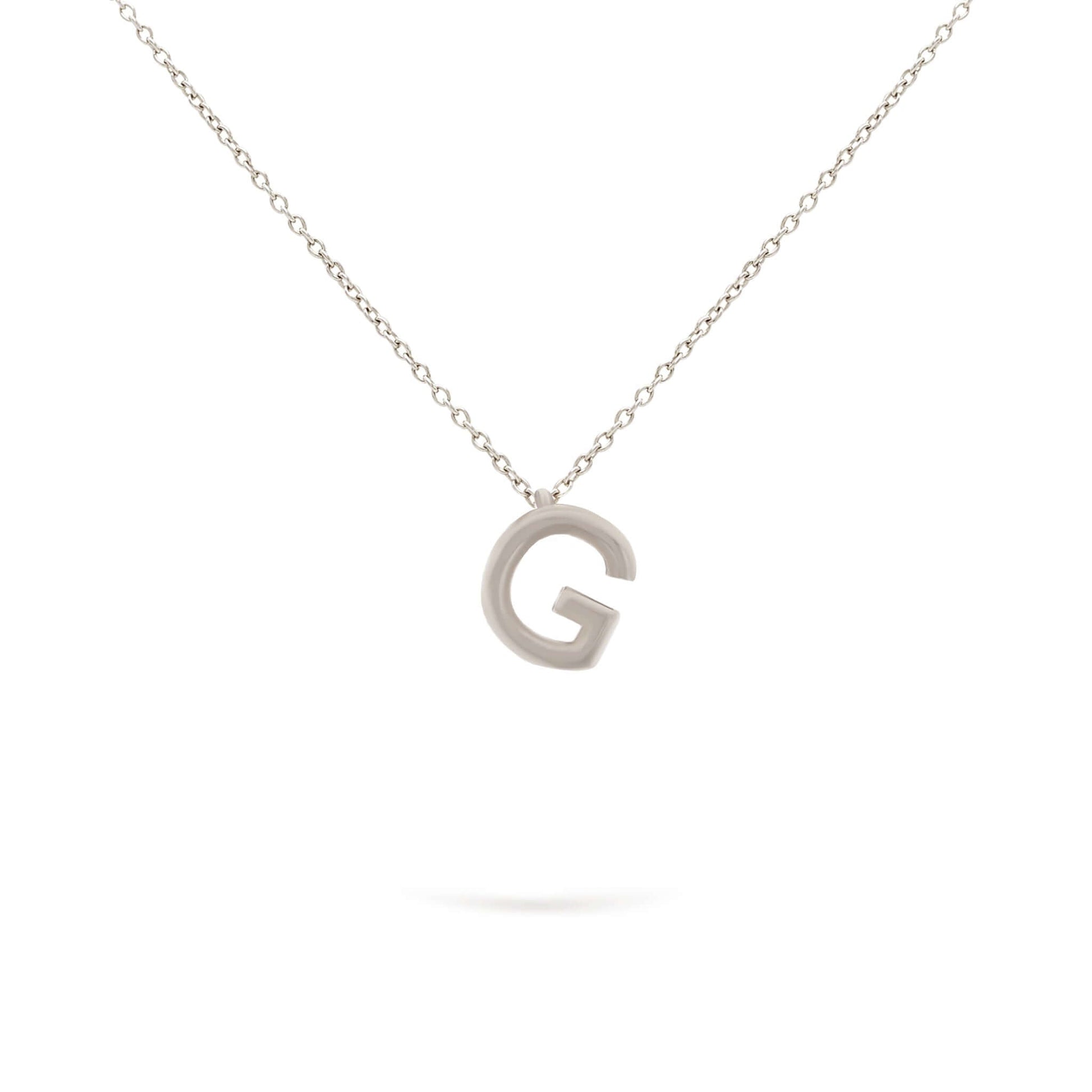 Jewelry Mini Initials | Gold Pendant | 14K Rose - White / 40 - 42 Cm / G - Diamond necklace Zengoda Shop online