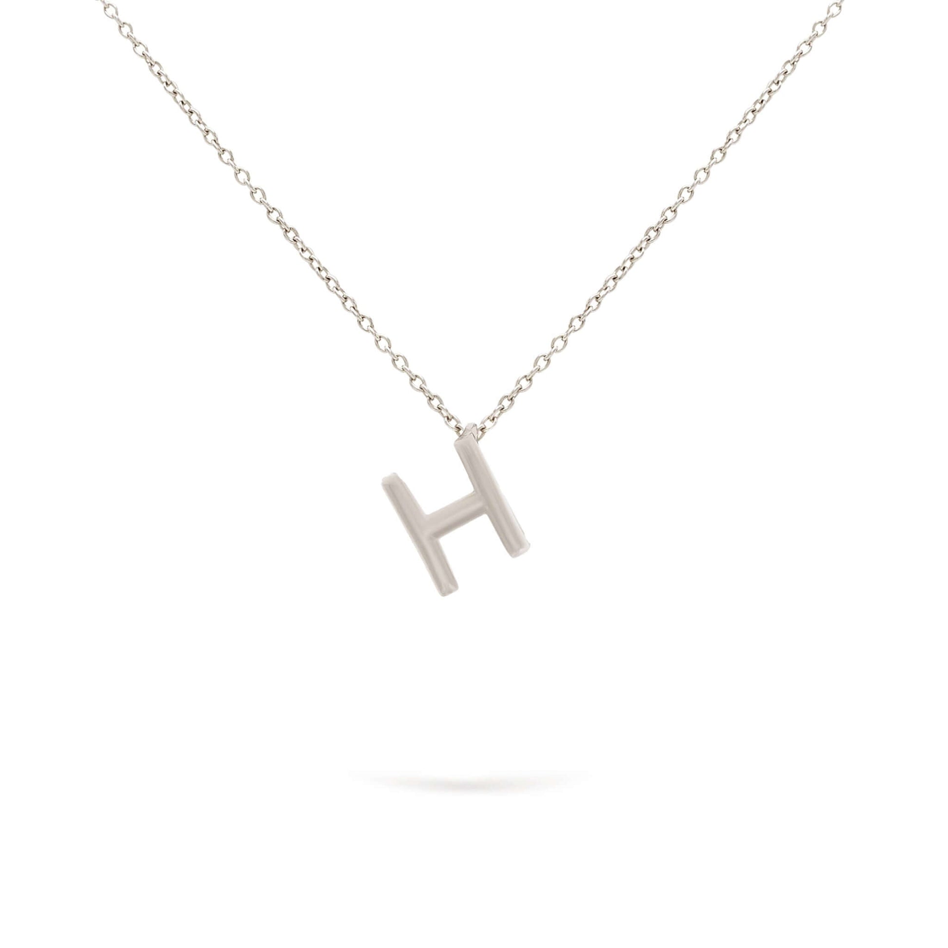 Jewelry Mini Initials | Gold Pendant | 14K Rose - White / 40 - 42 Cm / H - Diamond necklace Zengoda Shop online