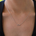 Jewelry Minnies | Diamond Pendant | 0.08 Cts. | 18K Gold - White / 40 - 42 Cm / Diamonds - necklace Zengoda Shop
