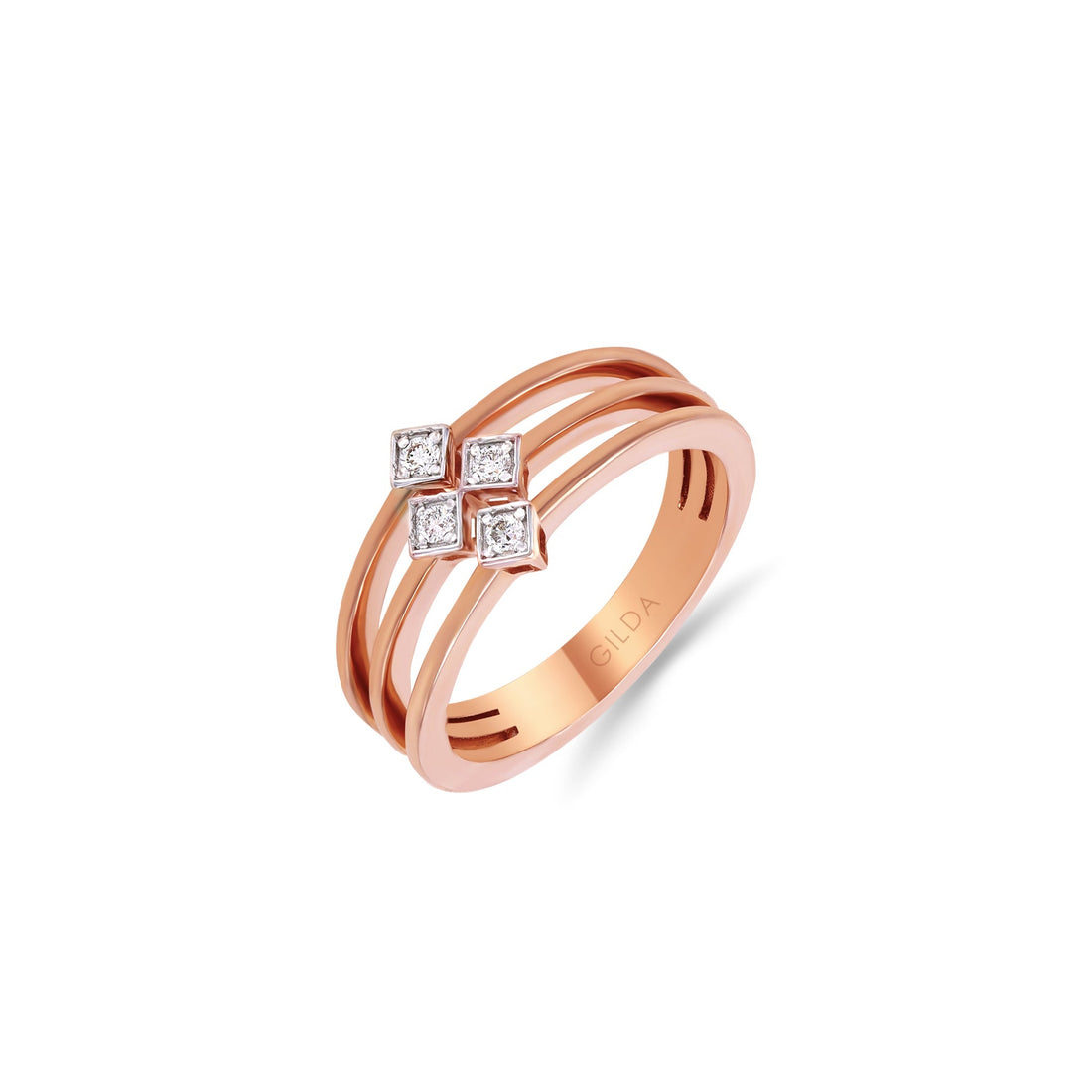 Jewelry Minnies | Diamond Ring | 0.09 Cts. | 14K Gold - Rose / 6 / Diamonds - ring Zengoda Shop online from