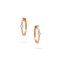 Jewelry Minnies Hoops | Single Diamond Earrings | 0.04 Cts. | 14K Gold - Rose / Pair / Diamonds - earring Zengoda