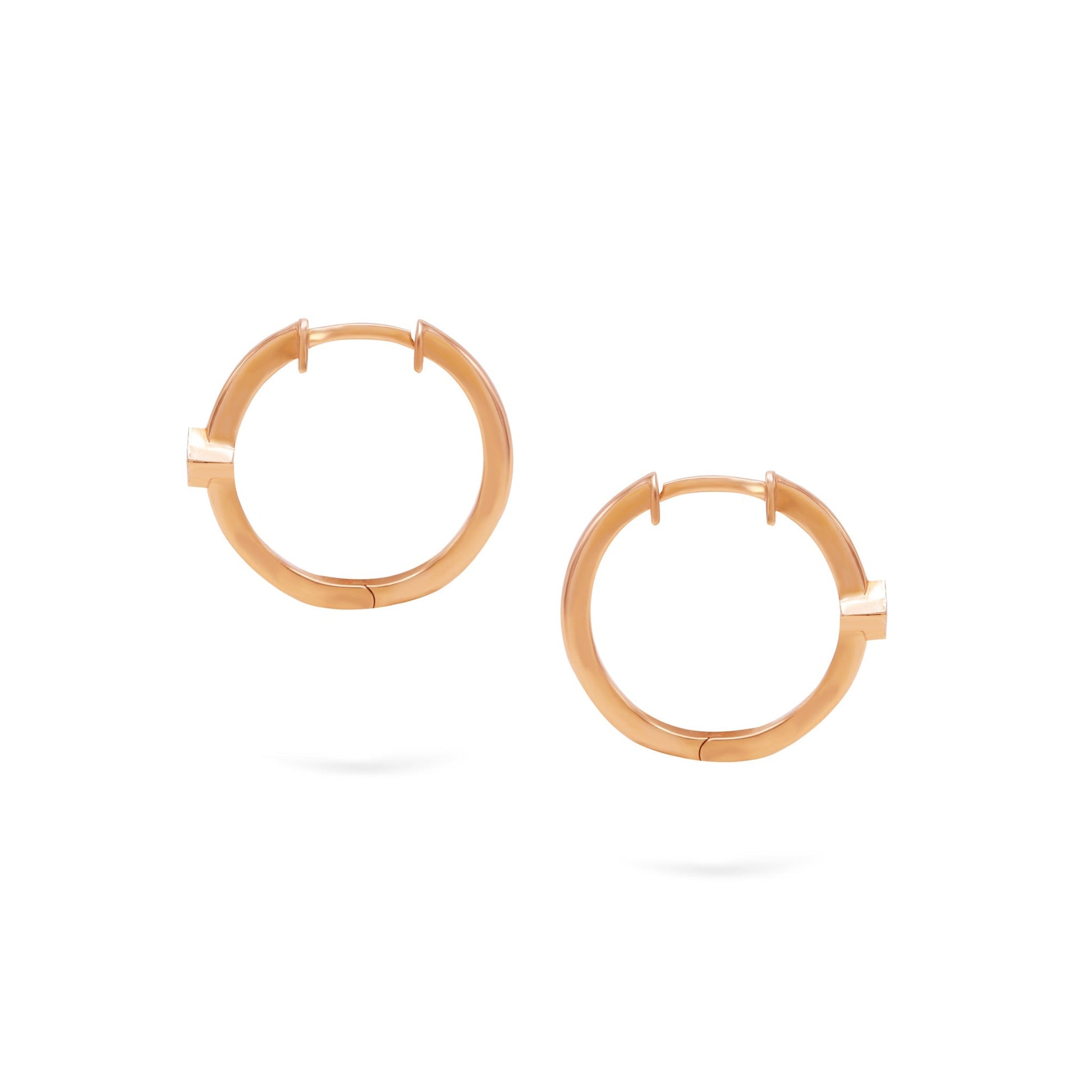 Jewelry Minnies Hoops | Single Diamond Earrings | 0.04 Cts. | 14K Gold - earring Zengoda Shop online from Artisan