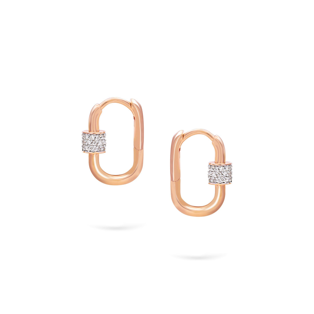 Jewelry Musica Hoops | Small Diamond Earrings | 0.43 Cts. | 14K Gold - Rose / Pair / earring Zengoda Shop online
