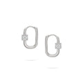 Jewelry Musica Hoops | Small Diamond Earrings | 0.43 Cts. | 14K Gold - White / Pair / earring Zengoda Shop online