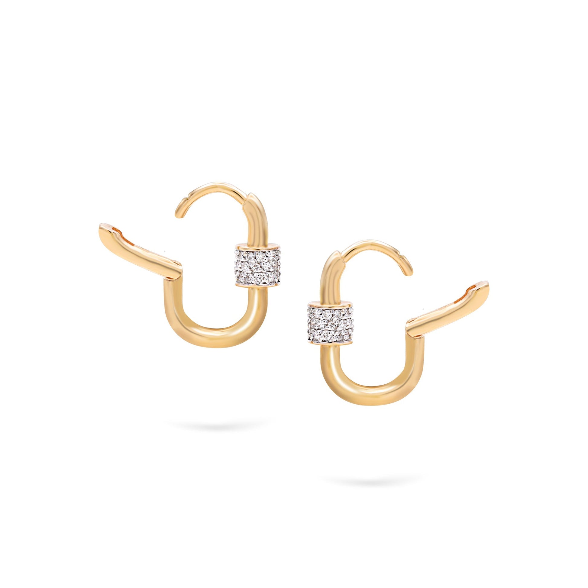 Jewelry Musica Hoops | Small Diamond Earrings | 0.43 Cts. | 14K Gold - earring Zengoda Shop online from Artisan