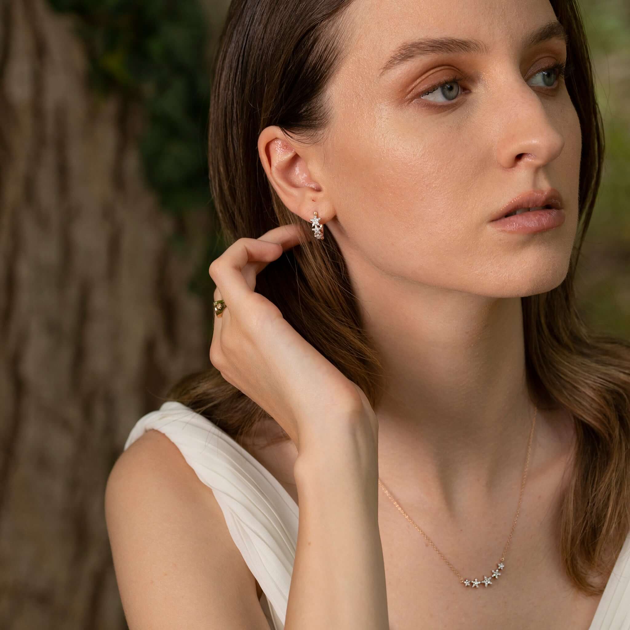 Jewelry Nova | Diamond Earrings | 0.28 Cts. | 14K Gold - Rose / Pair / Diamonds - earring Zengoda Shop online
