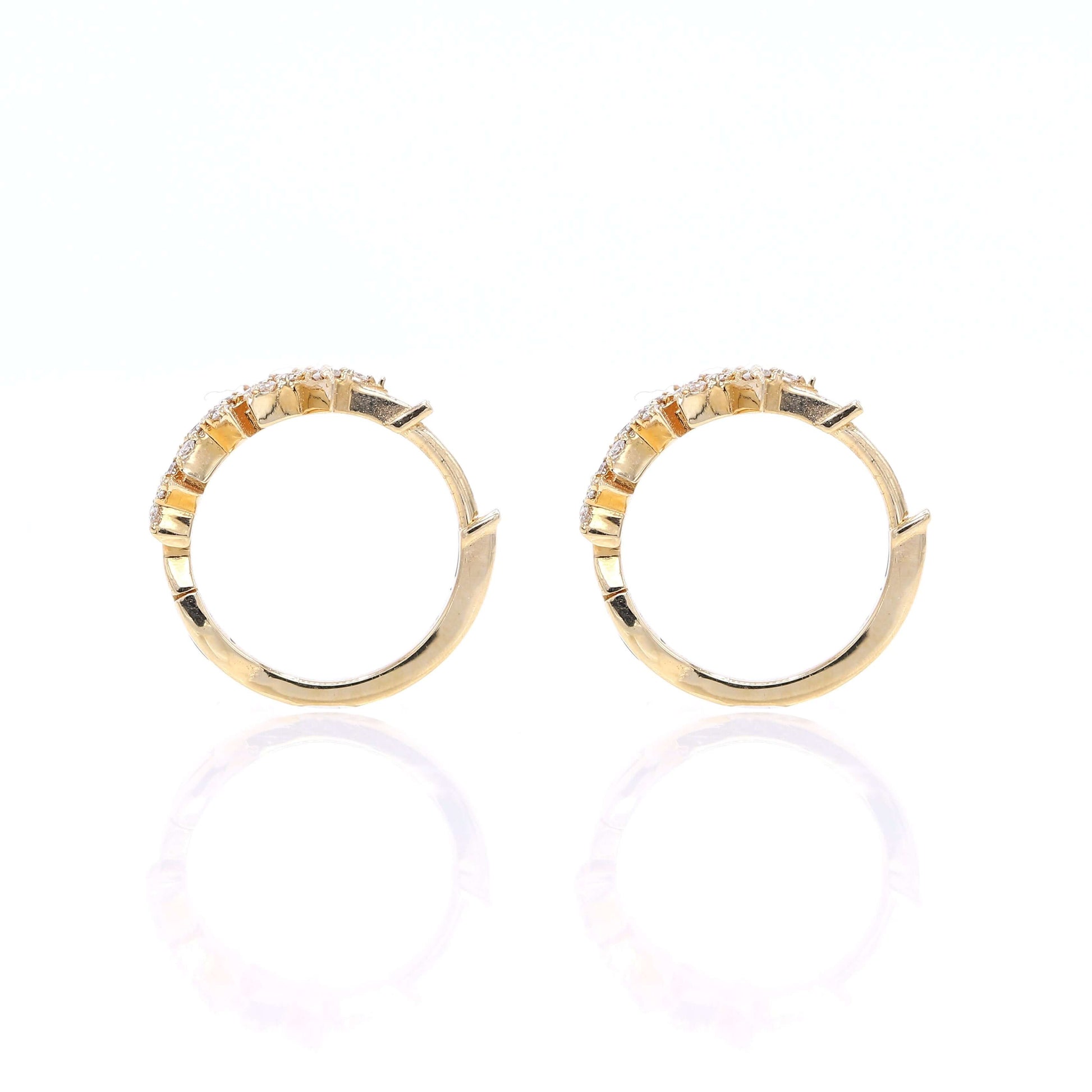 Jewelry Nova | Diamond Earrings | 0.28 Cts. | 14K Gold - Rose / Pair / Diamonds - earring Zengoda Shop online
