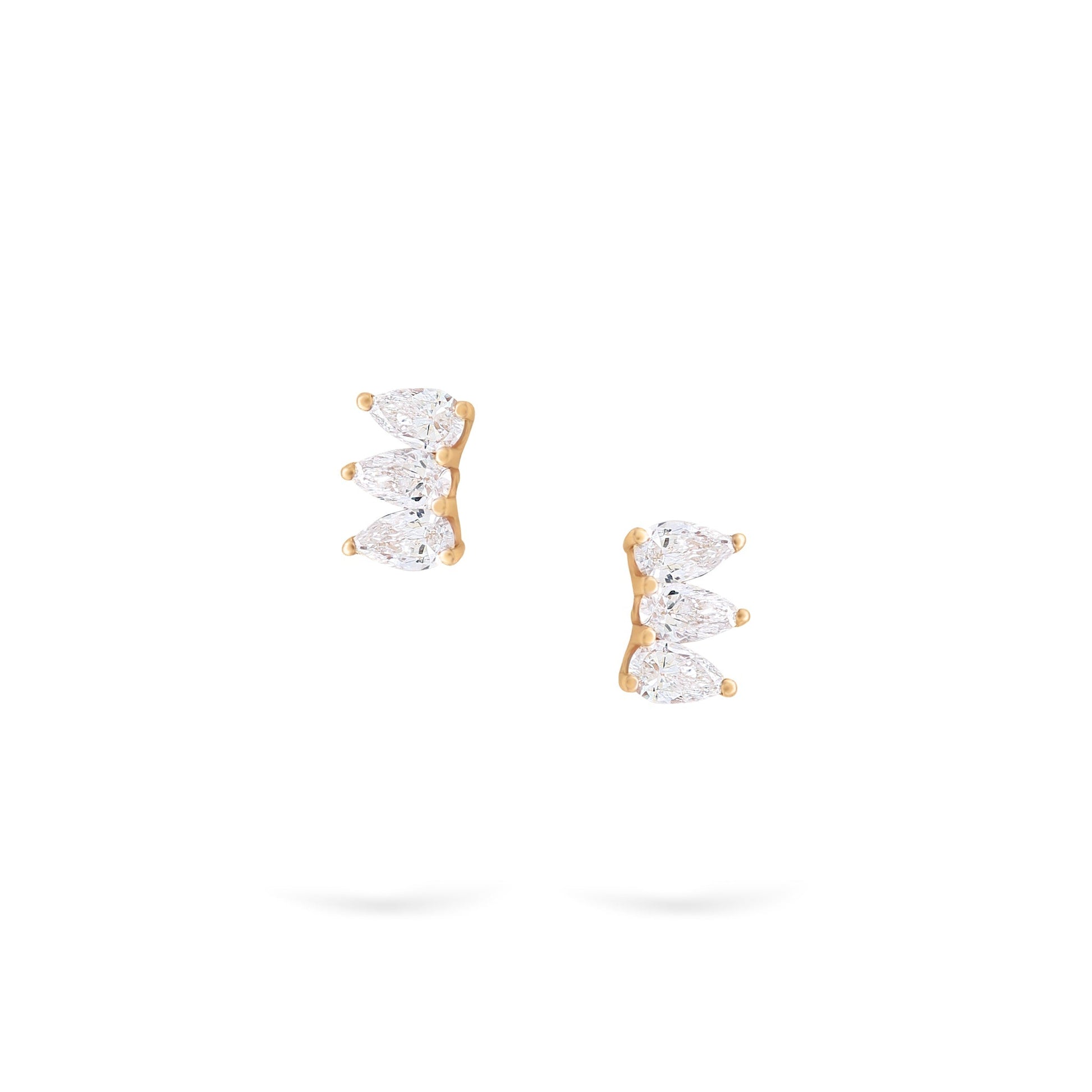Jewelry Pear Studs | Diamond Earrings | 14K Gold - Yellow / Pair: 0.22 Cts. | Cut - earring Zengoda Shop online