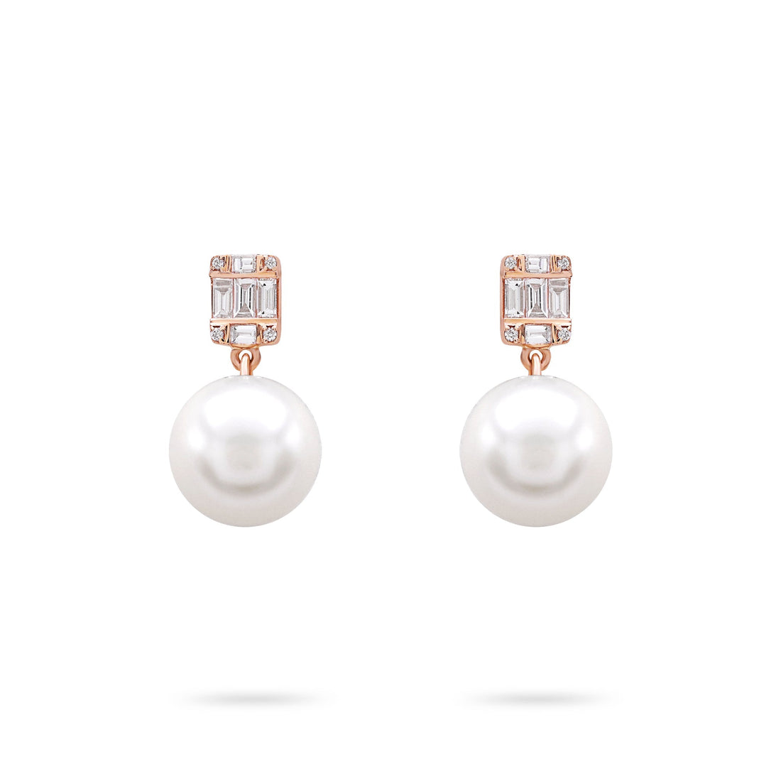 Jewelry Pearls | Diamond Earrings | 0.47 Cts. | 14K Gold - Rose / Pair / earring Zengoda Shop online from Artisan