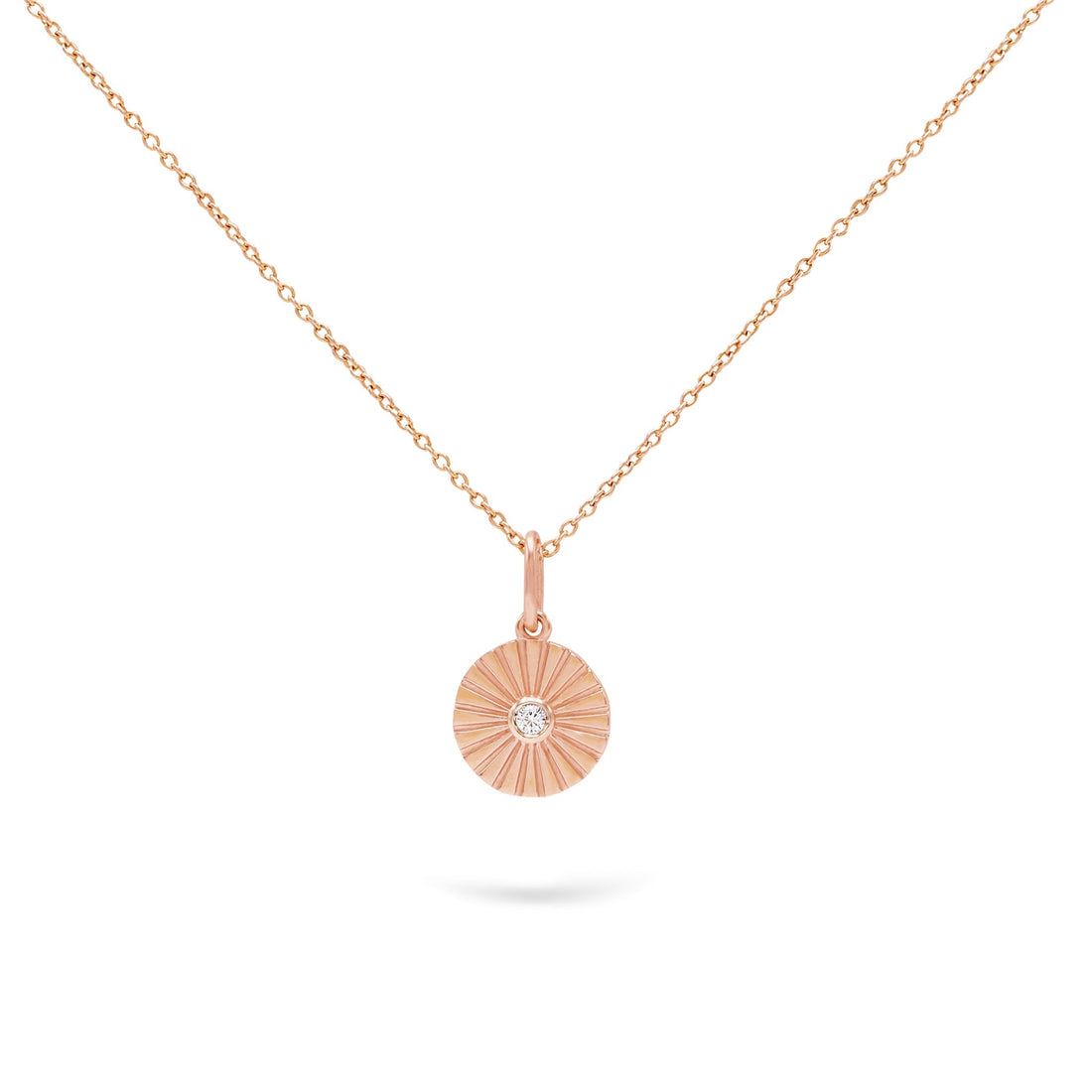 Jewelry Shellies | Diamond Pendant | 0.03 Cts. | 14K Gold - Rose / 40 - 43 Cm / Diamonds - necklace Zengoda Shop