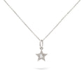 Jewelry Shellies | Diamond Pendant | 0.03 Cts. | 14K Gold - White / 40 - 42 Cm / Diamonds - necklace Zengoda Shop