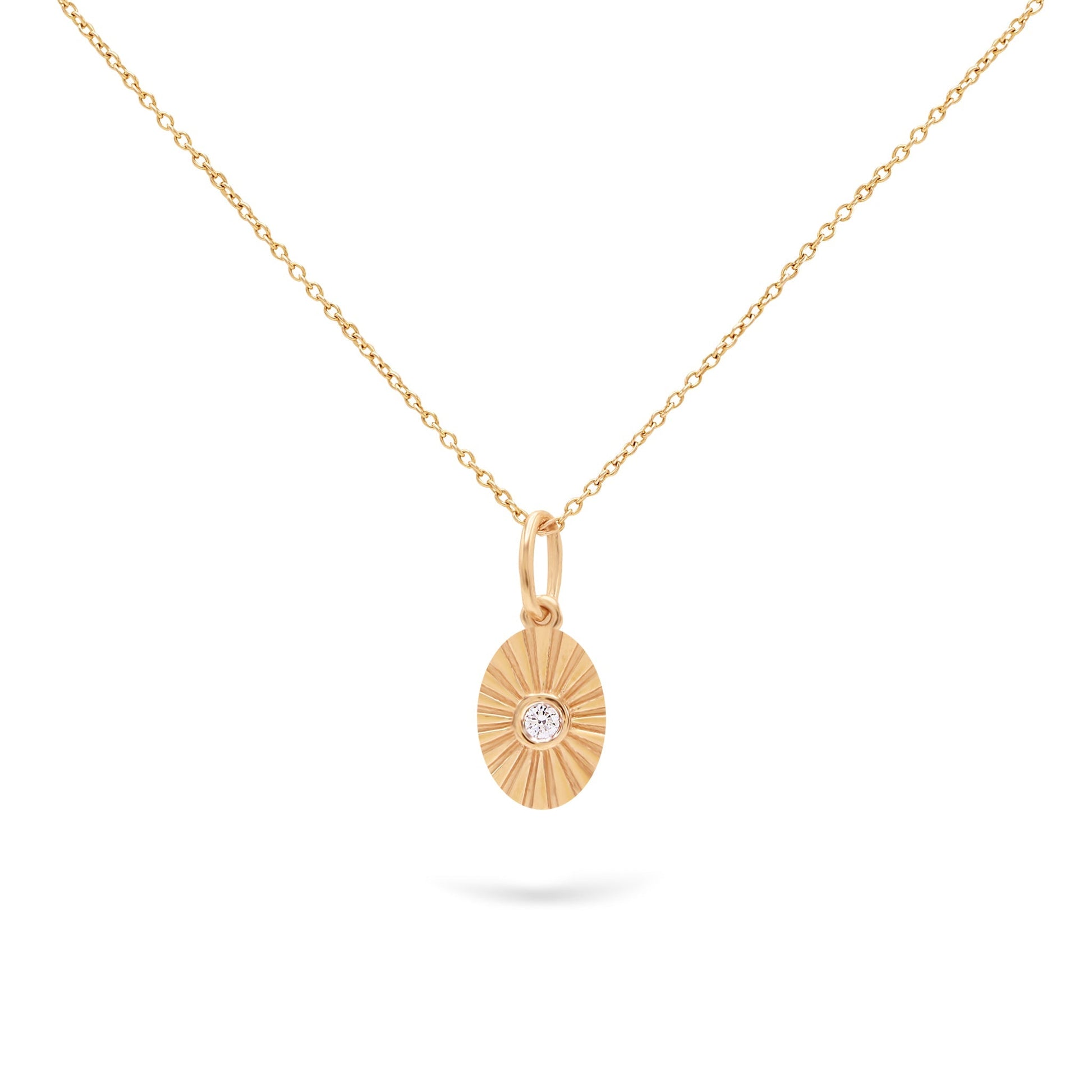 Jewelry Shellies | Diamond Pendant | 0.03 Cts. | 14K Gold - Yellow / 40 - 42 Cm / Diamonds - necklace Zengoda