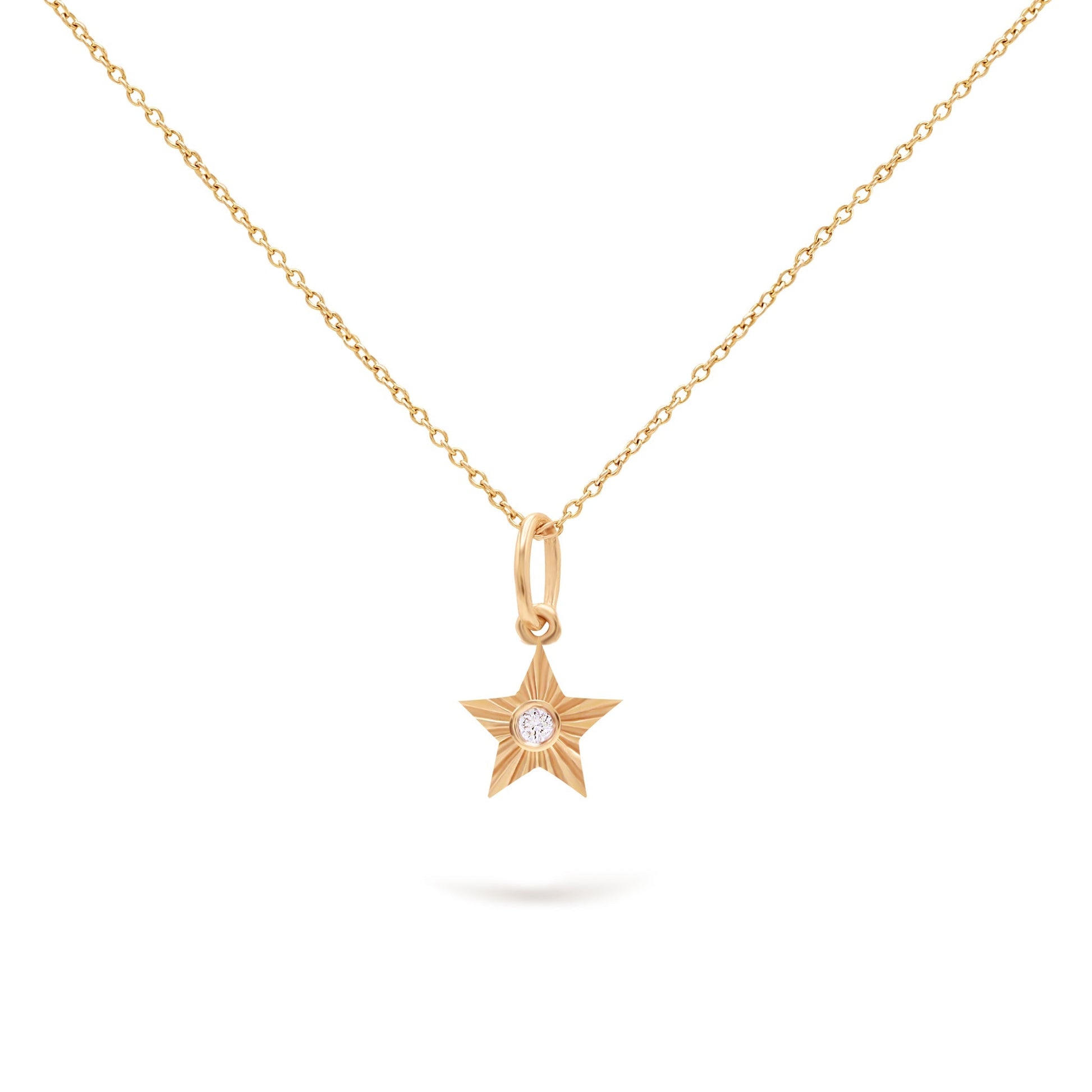 Jewelry Shellies | Diamond Pendant | 0.03 Cts. | 14K Gold - Yellow / 40 - 42 Cm / Diamonds - necklace Zengoda