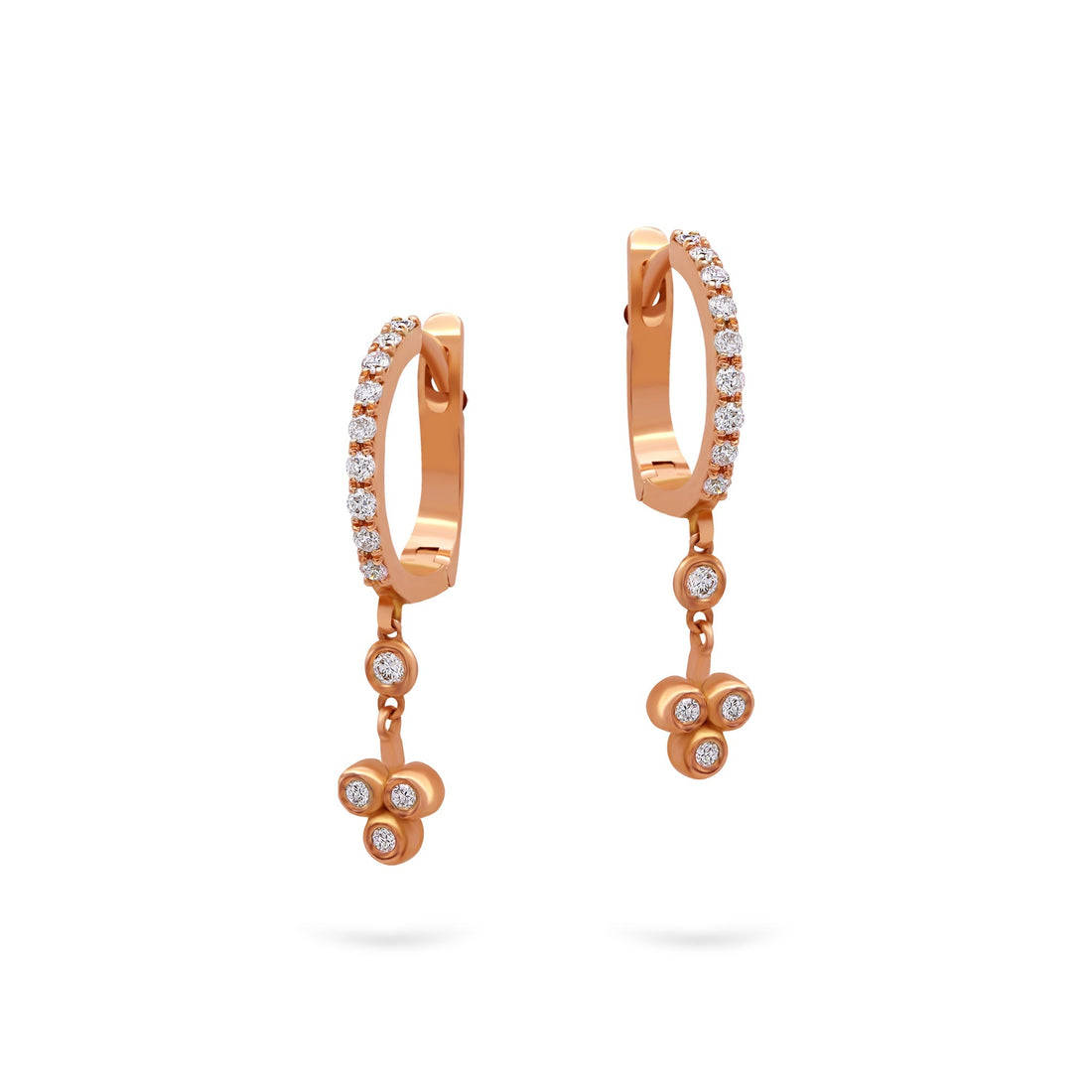 Jewelry Spades | Diamond Earrings | 0.26 Cts. | 18K Gold - Rose / Pair / Diamonds - earring Zengoda Shop online