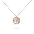 Jewelry The Tree of Life | Diamond Pendant | 0.24 Cts. | 14K Gold - Rose / 40 - 42 Cm / Diamonds - necklace