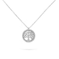 Jewelry The Tree of Life | Diamond Pendant | 0.24 Cts. | 14K Gold - White / 40 - 42 Cm / Diamonds - necklace