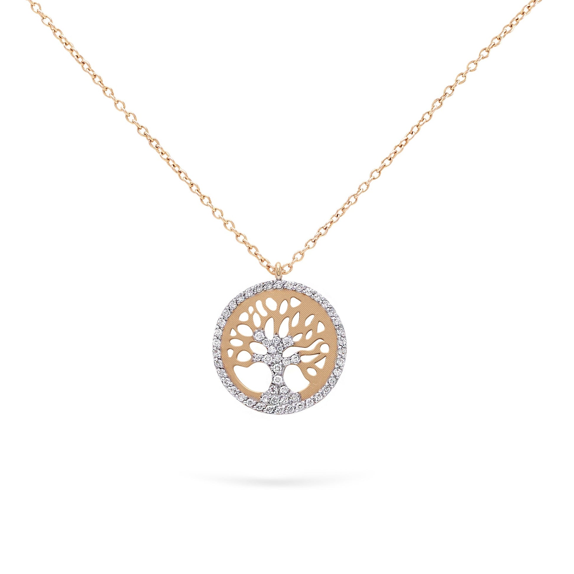 Jewelry The Tree of Life | Diamond Pendant | 0.24 Cts. | 14K Gold - Yellow / 40 - 42 Cm / Diamonds - necklace