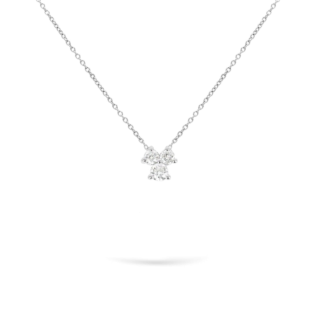 Jewelry Trio | Diamond Pendant | 0.34 Cts. | 18K Gold - White / 40 - 42 Cm / Diamonds - necklace Zengoda Shop