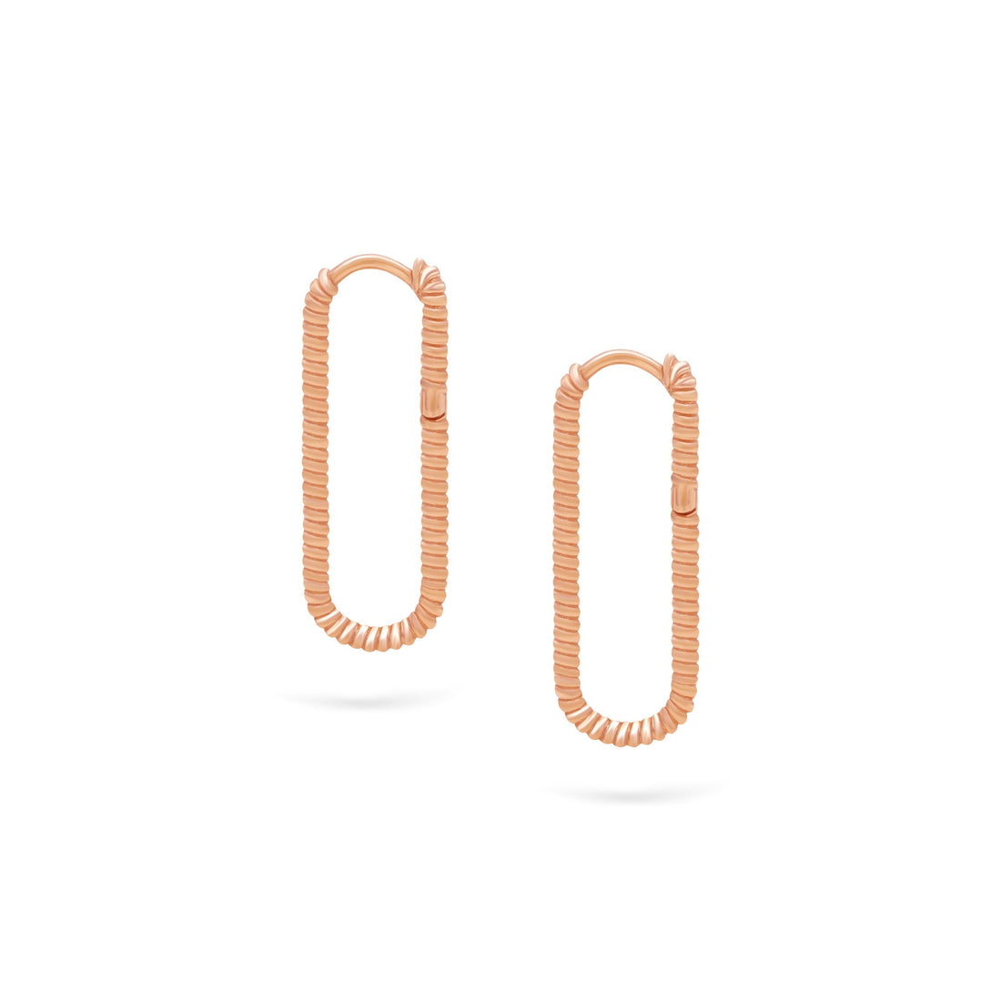 Jewelry Twist Hoops | Large Gold Earrings | 14K - Rose / Pair - Diamond earrings Zengoda Shop online from Artisan