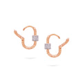 Jewelry Twist Musica Hoops | Small Diamond Earrings | 0.25 Cts. | 14K Gold - earring Zengoda Shop online from