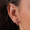 Jewelry Twist Musica Hoops | Small Diamond Earrings | 0.25 Cts. | 14K Gold - earring Zengoda Shop online from