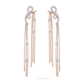 Jewelry Unalome | Diamond Earrings | 14K Gold - Rose / Pair: 0.56 Cts. | Round Cut - earrings Zengoda Shop online
