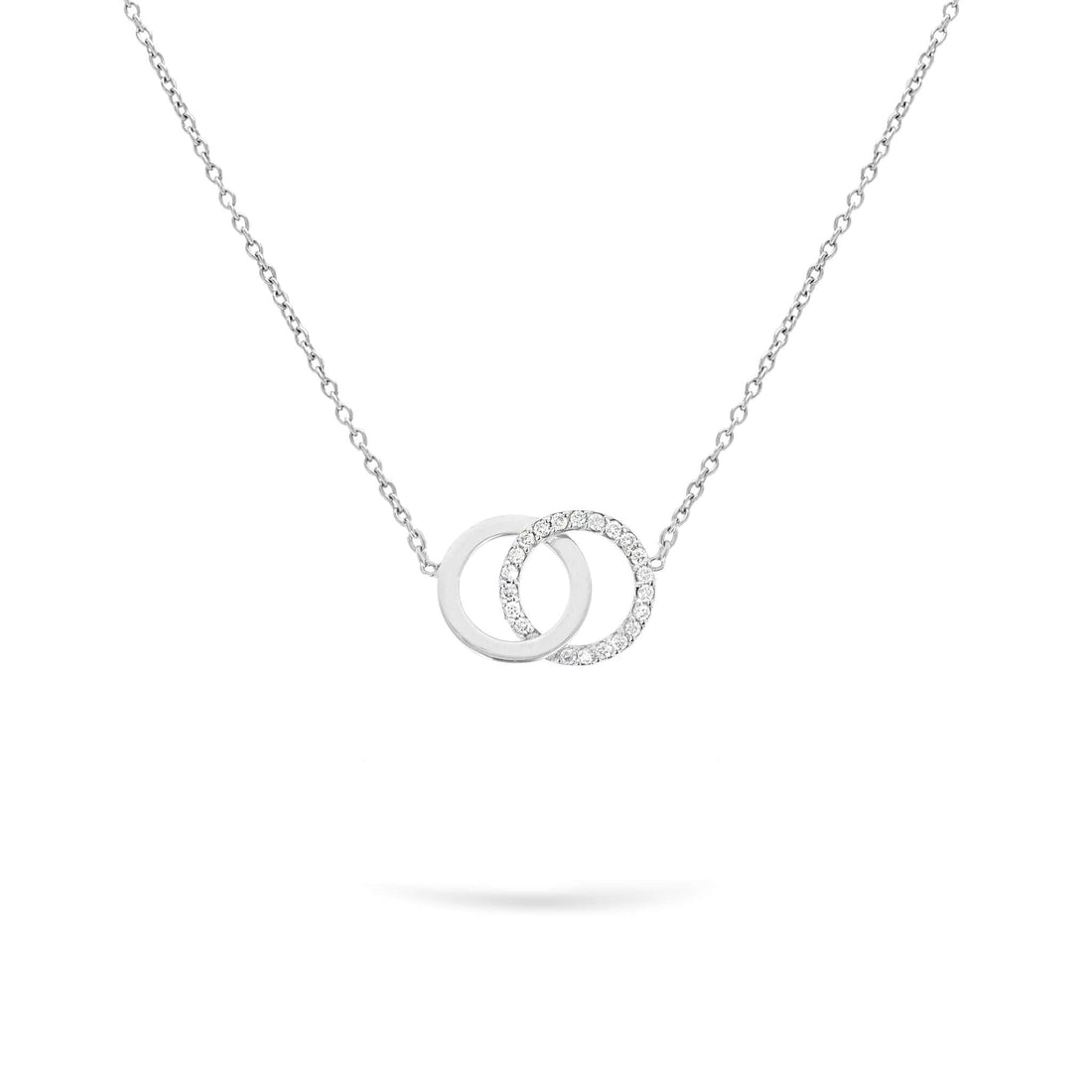 Jewelry Unity | Diamond Pendant | 0.14 Cts. | 18K Gold - White / 40 - 42 Cm / Diamonds - necklace Zengoda Shop
