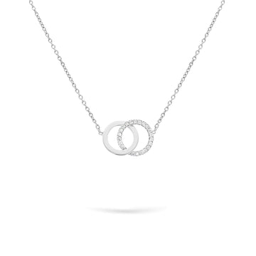 Jewelry Unity | Diamond Pendant | 0.14 Cts. | 18K Gold - White / 40 - 42 Cm / Diamonds - necklace Zengoda Shop