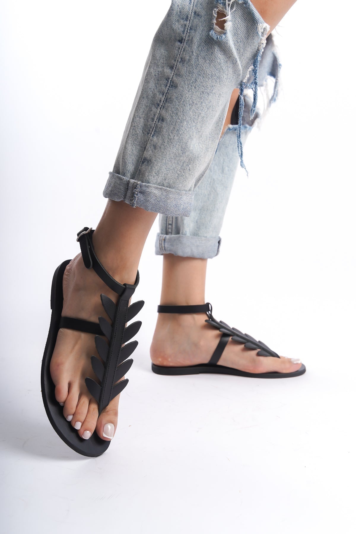 T-Strap Sandal for Women Black