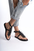 T-Strap Sandal for Women Black