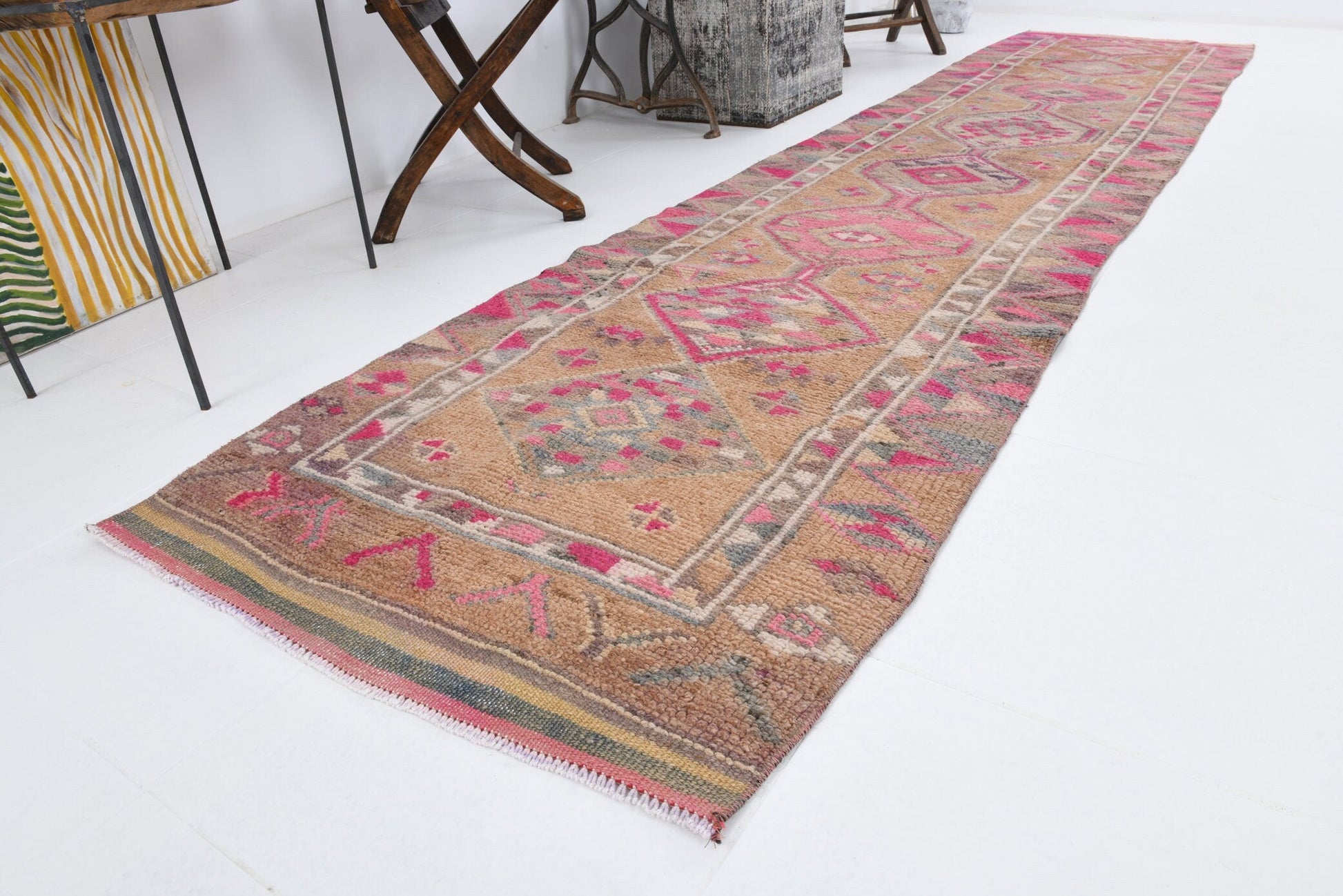 Vintage Herki Runner Rug 2'9" x 11'10" ft